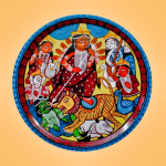 Durga – The Evil Killer Pattachitra Painting- sonajuriarts – a