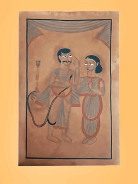 Bengali Couple Pattachitra Painting