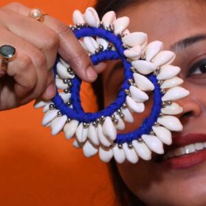 Blue Cowrie Shell Bangles