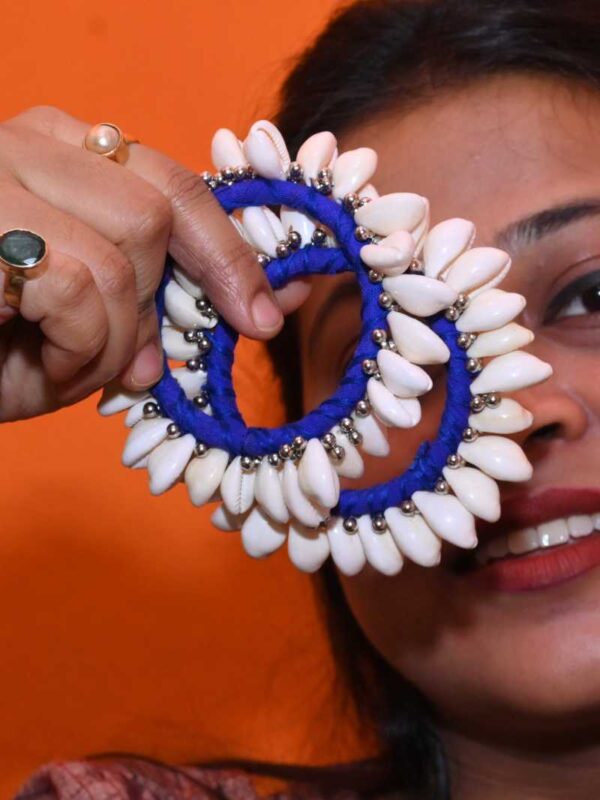 Blue Cowrie Shell Bangles