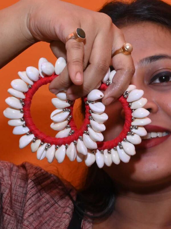 Red Cowrie Shell Bangles