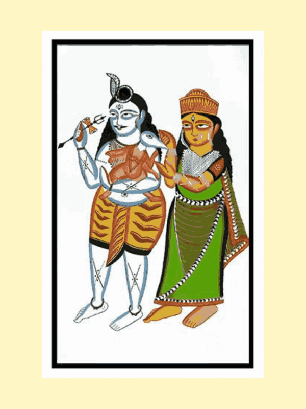 Shiva Parvati Pattachitra Painting